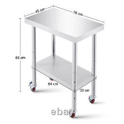 Commercial Stainless Steel Kitchen Food Prep Work Table Bench / Backsplash