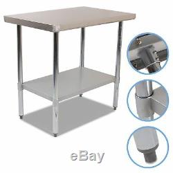 Commercial Stainless Steel Kitchen Food Prep Work Table Bench Various Widths