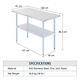 Commercial Stainless Steel Kitchen Food Prep Work Table Bench / Wheels