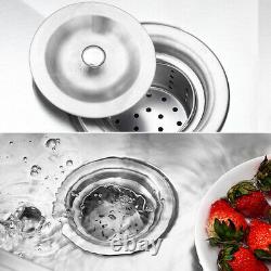 Commercial Stainless Steel Kitchen Sink Handmade Catering Wash Table Single Bowl