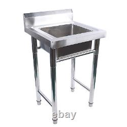 Commercial Stainless Steel Kitchen Sink with Legs Laundry Trough Bowl Wash Table