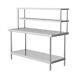 Commercial Stainless Steel Kitchen Table Overshelf Food Prep Work Bench Station