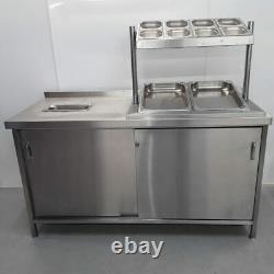 Commercial Stainless Steel Pizza Prep Table Work Bench Shelf