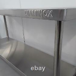 Commercial Stainless Steel Table Work Bench Shelf Diaminox 1800