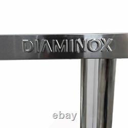 Commercial Stainless Steel Table Work Bench Shelf Diaminox 1800