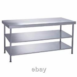 Commercial Stainless Steel Table Work With 2 more Shelf