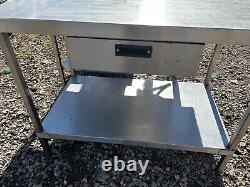 Commercial Stainless Steel Table w Drawer (115cm) Re Description Re Delivery