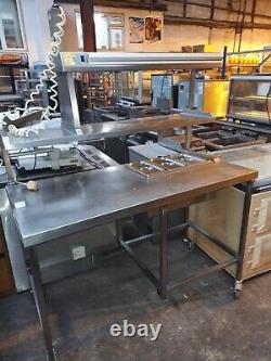 Commercial Stainless Steel Table with Double Heated Food Gantry Unit VGC