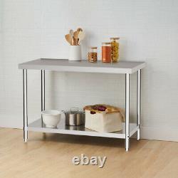Commercial Stainless Steel Work Bench Catering Table Kitchen Prep Shelf Worktop