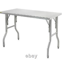 Commercial Stainless Steel Work Table Kitchen Work Bench 48 x 24 Folding Table