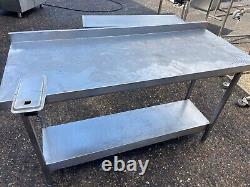 Commercial Stainless Steel Work Table With Under Shelf 150cm- Refurbished