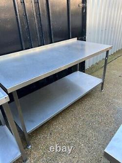 Commercial Stainless Steel prep Wall table With Under shelf 180cm