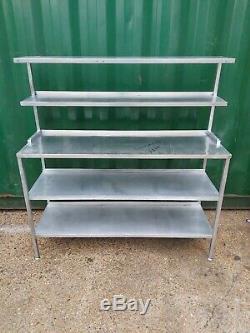 Commercial Stainless steel worktop table double shelves on top and underneath