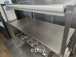 Commercial True Pizza prep table bench fridge 2 door stainless steel