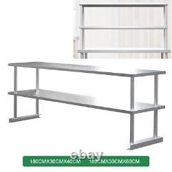 Commercial Work Bench Catering Table Stainless Steel Kitchen Prep Worktop 5 Size