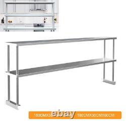 Commercial Work Bench Catering Table Stainless Steel Kitchen Prep Worktop 5 Size