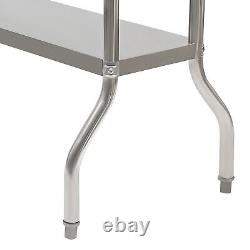 Commercial Worktable Workstation Folding Kitchen Food Prep Table Stainless Steel