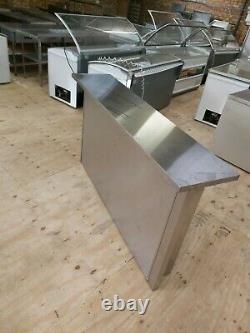 Commercial stainless steel slim table work top with front cover 175x40x90 cm