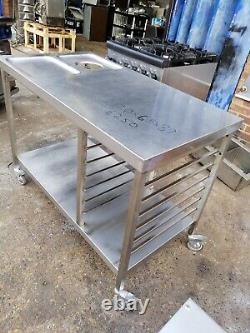 Commercial stainless-steel table work top work bench heavy duty 120 cm