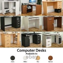 Computer Desk Drawer Shelves Laptop PC Table Home Office Study Workstation