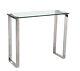 Console Table Hall Table Display Stand Clear Glass Stainless Steel Leg Rectangle