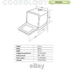 Cookology CMDW2SL Mini Portable Dishwasher Table Top with Baby Bottle Rack