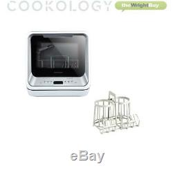 Cookology CMDW2SL Mini Portable Dishwasher Table Top with Baby Bottle Rack