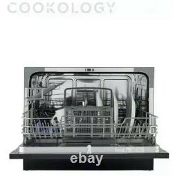 Cookology CTTD6BK Mini Counter Table Top Dishwasher 6 place Setting Black