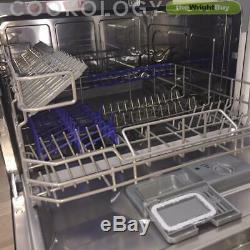 Cookology CTTD6SL Silver Table Top Dishwasher, 6 place settings, Mini Countertop