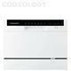 Cookology Cttd6wh Freestanding Compact Table Top Dishwasher, 6 Place Settings
