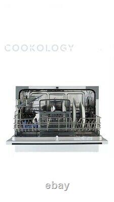 Cookology CTTD6WH Freestanding Compact Table Top Dishwasher, 6 place settings