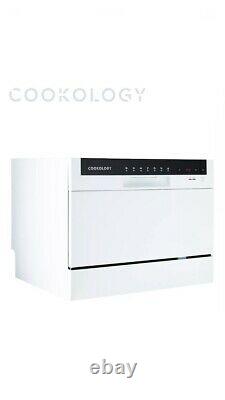 Cookology CTTD6WH Freestanding Compact Table Top Dishwasher, 6 place settings