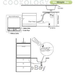 Cookology CTTD8BK Black Table Top Dishwasher 8 place settings XL Mini Countertop