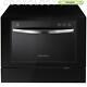 Cookology Gld6bk Mini Table Top Dishwasher, 6 Place Settings, Black Glass Front