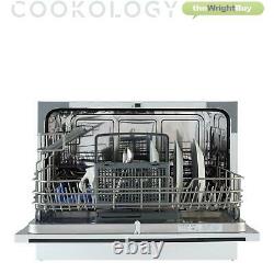 Cookology GRADED CTTD6WH White Table Top Dishwasher, 6 place settings