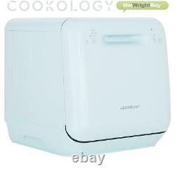 Cookology MCDW2PGR Mini Table Top Dishwasher, 2 Places in Pastel Blue