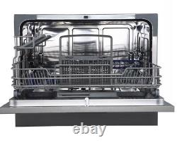 Cookology TCD6SL Silver Touch Control Compact Table Top Dishwasher6 places Eb23