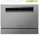 Cookology Tcd6sl Silver Touch Control Compact Table Top Dishwasher, 6 Places