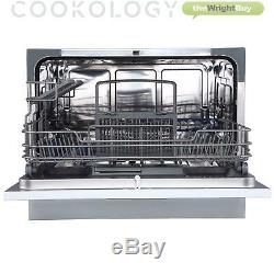 Cookology TCD6WH Touch Control Compact Table Top Dishwasher, 6 place settings