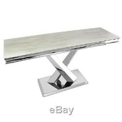 Cream Marble Top Modern Console Table Hallway Side Table Living Room Furniture