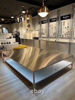 Custom Made Stainless Steel Large Low Table for Retail / Display / Restaurant /