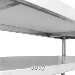 Diaminox Commercial Stainless Steel 120cm Prep Table Bench With 3 Under Shelv