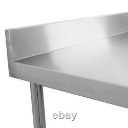 Diaminox Stainless Steel 90cm Prep Table With Upstand and Under Shelf Diaminox