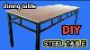 Dining Table Made Of Steel U0026 Plywood On Top Diy Paano Gumawa Ng Steel Table Dining Table