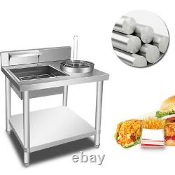 Durable Stainless Steel Breading Table Catering Kitchen Fried Chicken Equipment