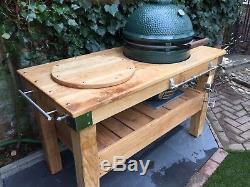 EXTRA LARGE English oak big green egg barbecue table Kamado MADE TO ORDER