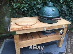 EXTRA LARGE English oak big green egg barbecue table Kamado MADE TO ORDER