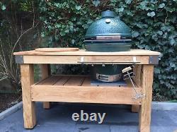 EXTRA LARGE English oak big green egg barbecue table MADE TO ORDER ANY SIZE