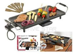 Electric Teppanyaki Table Top Grill Griddle BBQ Hot Plate Camping Festival Cook