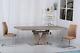 Elisa Extending Natural Oak Effect Stainless Steel Dining Table Dining Furniture